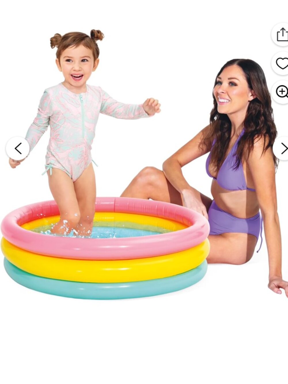 Intex: Inflatable Baby Pool - Sunset Glow - 34"x10", 3 Color Rings - NWOT